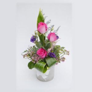 Arrangement rose papillon
