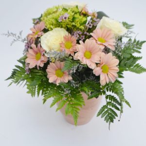 Arrangement rose tendre